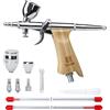 Bucasso Kit aerografo pistola a spruzzo con aghi da 0,3/0,5/0,8mm e set di