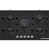 Bosch Piano Cottura 5 Fuochi a Gas 75 cm in Vetro Nero PPQ7A6I15