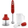 SMEG ❤️SMEG HBF03RDEU Frullatore a Immersione con Frusta e Tritatutto Rosso 700W