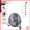 Termozeta Ventilatore da Pavimento TERMOZETA tzba03 Bassotto xl PLUS 45cm Oscillante 120w