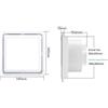 Ventilatore di Scarico LED per Bagno 30x30x15,4cm Silenzioso 0,9 Soni Flusso Ari