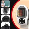 SC0 TERMOVENTILATORE MINI STUFA STUFETTA ELETTRICO 500W TIMER PARETE SENZA FILO