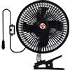 RobertAgor Ktm Style VENTILATORE OSCILLANTE AUTO CAMION 24V 8" SILENZIOSO CLIP PORTATILE METALLO NERO