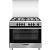 Glem Gas Cucina a Gas 5 Fuochi Forno Elettrico Ventilato 90x60 cm Inox SA965MI6