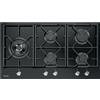 FOSTER Piano Cottura 5 Fuochi a Gas 90 cm in Vetro Nero 7044 632 Power Glass