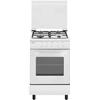 Glem Gas Cucina a Gas 4 Fuochi Forno elettrico Grill 50x50 cm Coperchio AE55MXF3