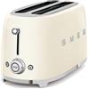 SMEG TSF02CREU Tostapane Crema 50's Style 4 Fette 2 Scomparti Lunghi 1500W