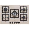 Elleci Piano Cottura Gas 5 Fuochi Tripla Corona, Moderno, Avena Elleci PGSP75151CS