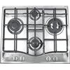 Hotpoint Ariston Piano cottura 4 Fuochi incasso a gas 60 cm Inox PCN 642T/IX/HAR