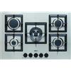 Elleci Piano Cottura 5 Fuochi Griglie Ghisa Moderno Inox Elleci Plano 75 PIAP751INCS