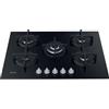 INDESIT ING 72T/BK Piano Cottura 5 Fuochi Gas In Vetro Nero con Griglie in Ghisa