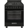 Glem Gas Cucina a Gas 4 Fuochi Forno Elettrico Ventilato 60x60cm Nero SE SA66TBK Glem Gas