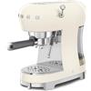 SMEG ECF02CREU Macchina Da Caffè Espresso Manuale 50's Style 1350W Panna