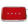 Smeg, Tostapane 2x4 TSF02RDEU, 2 Scomparti per 4 fette, 6 Livelli di Doratura, F