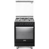 De Longhi Cucina a Gas con Forno Elettrico 4 Fuochi 60x60 cm Nero PEMA 64 LSG