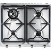 Smeg Piano Cottura 4 Fuochi Incasso a Gas 60 cm Griglie Ghisa Inox - SRV564GH3
