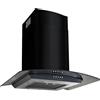vidaXL Cappa Aspirante a Muro Acciaio Inox 60 cm Nera Filtro Odori Aria Cucina vidaXL