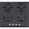 Franke FHNS 604 4G BK C Piano cottura Nero Da incasso 59 cm Gas 4 Fornello(i)