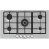 Hisense Piano Cottura 90 cm 5 Fuochi Gas Wok Incasso Griglie Ghisa Inox GM973XF