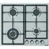 Silverline Piano Cottura 4 Fuochi a Gas Incasso 60 Griglie Ghisa Inox AS5443X01