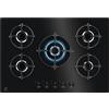 Electrolux Piano Cottura 5 Fuochi a Gas 75 cm Vetro Nero EGG75372K