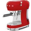Smeg ECF02RDEU Macchina Caffe Espresso 1350W 50's Style Rosso 10 Tazze