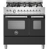 F.LLI BERTAZZONI 🔥 F.lli Bertazzoni MAS96L2ENET Cucina Master 90cm 6 Fuochi Gas 2 Forni Elettri