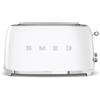 Smeg, Tostapane 2x4 TSF02WHEU, 2 Scomparti per 4 fette, 6 Livelli di Doratura, F