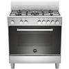La Germania Cucina a Gas 5 Fuochi Forno Elettrico 80x50 cm Inox FTR855EXV