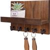 Kldgris portachiavo in legno con 5 ganci, ripiano, scaffale decorativo da parete, per in