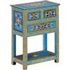 vidaXL Credenza Turchese 55x30x76 cm in Legno Massello di Mango vidaXL