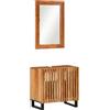 vidaXL Set Mobili da Bagno 2pz in Legno Massello di Mango vidaXL