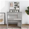 vidaXL Toeletta con Specchio Tavolo da Trucco 86,5x35x136 cm Colori Diversi vidaXL