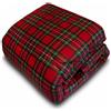 artico TRAPUNTA invernale 1 piazza singola in microfibra Artico Tartan scozzese rosso