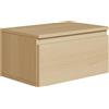 Comodino Sospeso Larghezza 49 Cm Effetto Rovere Camera Da Letto Design Moderno E