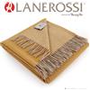 Lanerossi Plaid in misto cashmere con frange di LANEROSSI Art. BUONARROTI Var. 07 SENAPE -