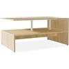 vidaXL Tavolino da Caffè in Truciolato 90x59x42cm Quercia e Bianco Tavolinetto vidaXL