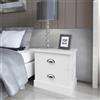 vidaXL Set 2 Comodini In Stile Francese con 2 Cassetti Camera da Letto Bianchi vidaXL