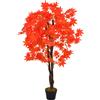 vidaXL Albero di Acero Artificiale con Vaso Rosso 120 cm Pianta Finta Interni vidaXL