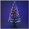 ALBERO DI NATALE ARTIFICIALE IN FIBRA OTTICA CON PUNTA A LED ALTEZZA 90 CM