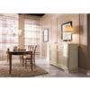 CREDENZA CLASSICA DISPENSA SOGGIORNO PANNA E PROFILI IN FOGLIA ORO VARI COLORI