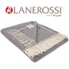 Lanerossi Plaid in misto cashmere con frange di LANEROSSI Art. CASANOVA Var. 6100 grigio s