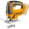 INGCO Seghetto Alternativo Batteria Litio 20V Legno Metallo