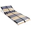 vidaXL Legno Faggio Doghe Rete 7 Zone 42 Doghe 140x200 cm Letto Matrimoniale vidaXL