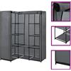 vidaXL Armadio Angolare Grigio 130x87x169 cm Guardaroba Appendiabiti Mobile vidaXL