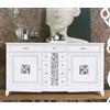 CREDENZA CONTROMOBILE MADIA BIANCO E FOGLIA ARGENTO IN TUTTI I COLORI INTAGLIATA