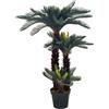 vidaXL Palma Cycas Artificiale con Vaso Verde 125 cm Pianta Finta per Interni vidaXL