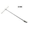 TANIASHOP CHIAVE A T CON SNODO SNODABILE MISURA 8 MM CON MANICO SCORREVOLE