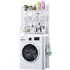 RobertAgor Driwei SCAFFALE LAVATRICE SALVASPAZIO BAGNO MOBILE 3 RIPIANI ORGANIZER METALLO BIANCO