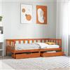 vidaXL Dormeuse con Cassetti 90x200 cm Legno Massello Pino letto da giorno vidaXL